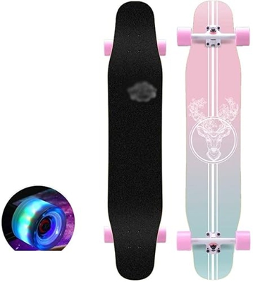 Xinduolei -Skateboard Deck Adultos for niños Skateboard Maple Longboard Teen Brush Street Dance Tablero Adecuado for Principiantes y Profesionales (Co