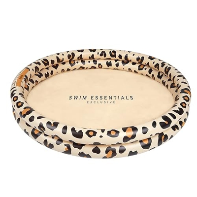 Swim Essentials Leopard - Piscina hinchable de 100 cm de diámetro, color beige