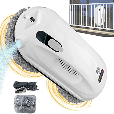 Saturey Robot eléctrico de Limpieza de Ventanas, aplicación/máquina de Limpieza de Vidrio con Control Remoto, adsorción súper Fuerte, Robot de Limpiez