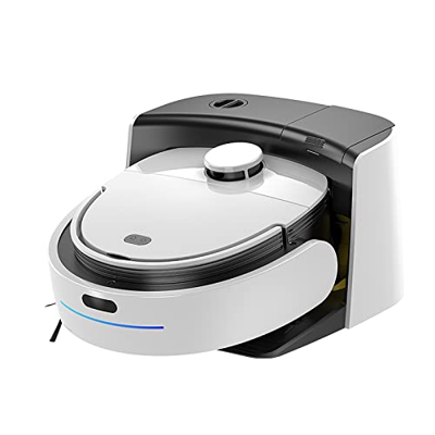 Robot aspirador autocargable, con estación de vaciado automático y limpieza automática, succión de 2000 Pa, con eliminación automática de suciedad, id