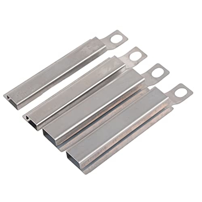 Reemplazo universal ajustable de tubos cruzados de acero inoxidable, 4 juegos de piezas de parrilla para barbacoa Reemplazo de quemadores de canal par