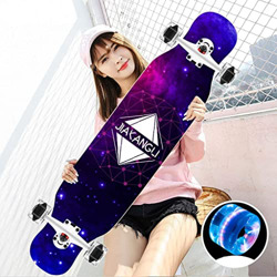 Xinduolei -Skateboard Teen Scooter de Cuatro Ruedas Maple Long Board Boarding for Adultos Profesionales Profesionales Danza callejera (Color : C) precio