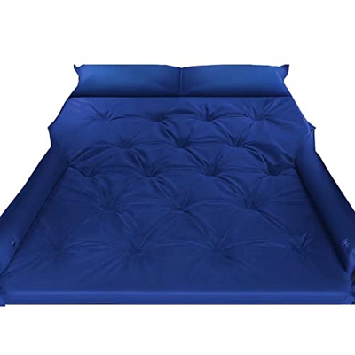 FMOPQ Inflatable Bed, Water Inflatable Bed with Built-in Pump Dual Full Size Repair Kit for Camping 500 LB Headboard Battery and Warranty Powered Rech