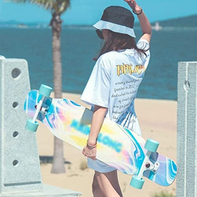 Xinduolei -Skateboard Maple Longboard Skateboard Skateboard Boyling Boys and Girls Brush Street Dance Board Scooter Professional Scooter (Color : M)