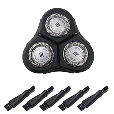 Jerilla Cabezal de Repuesto para Afeitadora Compatible con Philips Afeitadoras Eléctricas RQ11 RQ1155 RQ1160 RQ1175 RQ1180 RQ1190, Cabezales de Afeita