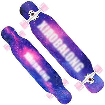 Xinduolei -Skateboard Scooter de Cuatro Ruedas Maple Long Board Long Board Juvenil for jóvenes de Baile de la Calle (Color : D)