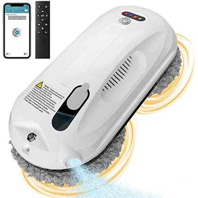 Robot Limpiador de Ventanas Inteligente, Robot de Limpieza automática de Vidrio con rociador de Agua con aplicación y Control Remoto Dual para Ventana