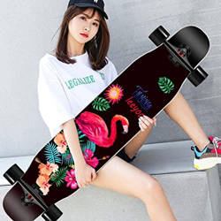 Xinduolei -Skateboard Maple Longboard Skateboard Teen Brush Dance Board Dance Beginners for Adultos Scooter Profesional de Cuatro Ruedas (Color : A) características