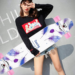 Xinduolei -Skateboard Maple Longboard Skateboard Teen Brush Dance Board Board Boards Scooter Profesional de Cuatro Ruedas (Color : A) características