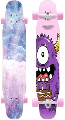 Xinduolei -Skateboard Deck Adultos for niños Skateboard Maple Longboard Teen Brush Street Dance Tablero Adecuado for Principiantes y Profesionales (Co