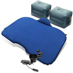 Cama inflable, cama inflable de agua con bomba incorporada, kit de reparación de tamaño completo doble para acampar, cabecero de 500 lb, batería y gar en oferta