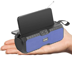LANZHI Altavoz Inalámbrico Portátil Radio Solar | Altavoz Radio Solar Am/FM - Banco del Poder del Cargador del teléfono Celular 1200mAH, para Las Acti en oferta