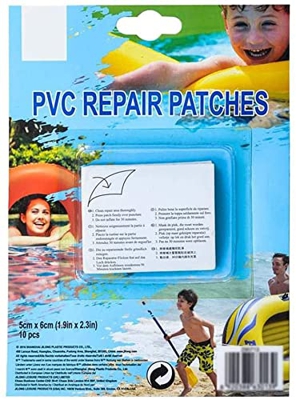 Kit de reparación de Vinilo para Revestimiento de Piscina con Parche Transparente de reparación de bañera de hidromasaje Inflable de 10 Piezas Adecuad