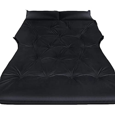 FMOPQ Inflatable Bed, Water Inflatable Bed with Built-in Pump Dual Full Size Repair Kit for Camping 500 LB Headboard Battery and Warranty Powered Rech