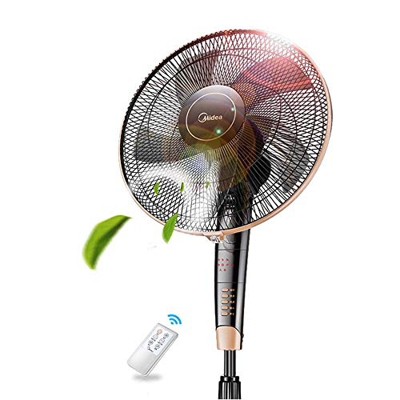 Ventilador EléCtrico, Ventilador EléCtrico De Base Vertical para El Hogar, RotacióN Basculante, Ajustable, Mantener Baja Velocidad, con Control Remoto