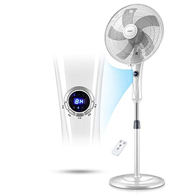 Ventilador EléCtrico, Ventilador De Pedestal, Ventilador EléCtrico De Piso, Altura Ajustable, Adecuado para El Hogar, Uso Industrial, Control Remoto, 