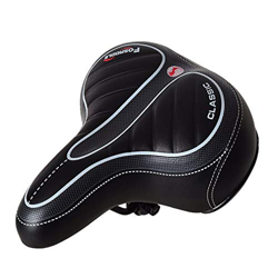 Cómodo Amplio Grande Big BIK Bike Gel Cruiser Extra Sporty Soft Pad Saddle Big Bike Sillín Sillín de Bicicleta de montaña Sillín Bicicleta (Color : Bl en oferta