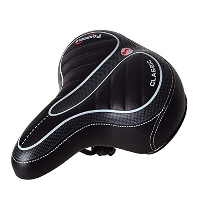Cómodo Amplio Grande Big BIK Bike Gel Cruiser Extra Sporty Soft Pad Saddle Big Bike Sillín Sillín de Bicicleta de montaña Sillín Bicicleta (Color : Bl