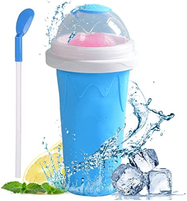 Slush Ice Maker, Slushie Maker, Smoothies Cup Magic Quick Frozen, Máquina de helado para casa para niños, familia, fiesta de verano (azul)