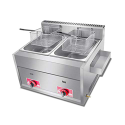 Cesta de freidora Comercial, freidora de Gas LPG Freidora de Acero Inoxidable de 6 l/12 l con Cesta de Tapa para el hogar, Cocina, Restaurante Comerci características