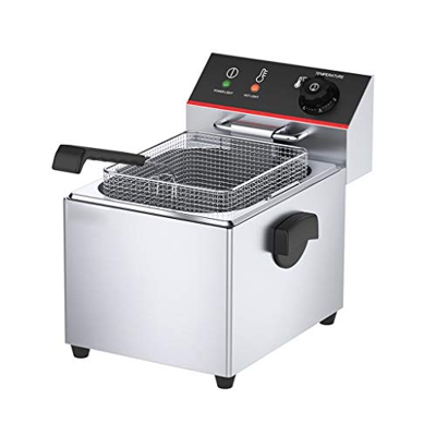 Cesta para freidora de Grasa Comercial, freidora eléctrica Freidora de Grasa Comercial Freidora Individual de Acero Inoxidable Máquina freidora de Chi