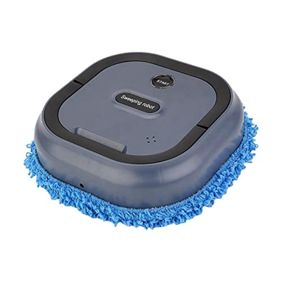 perfk Smart Robot Mop Wet Mop y Dry Sweeping Home Mopping Robot Home Sweeper 2 en 1 Slim Mopping Sweeping Robot para el Cuidado de Pisos Duros, Azul N