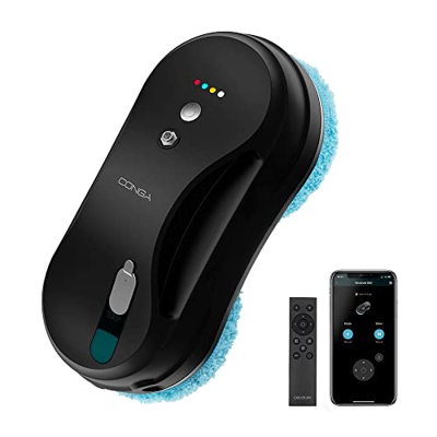Cecotec Robot Limpiacristales Windroid 880 SprayWater Smart Connected. 90 W, Pulveriza, Limpia y Seca, Control por App y Mando a Distancia, 4 Programa