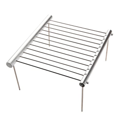 LOSMANN Barbacoa portátil para camping barbacoa de carbón vegetal minigparrilla desmontable de acero inoxidable cromado para picnics camping senderism precio