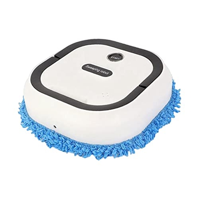 perfk Smart Robot Mop Wet Mop y Dry Sweeping Home Mopping Robot Home Sweeper 2 en 1 Slim Mopping Sweeping Robot para el Cuidado de Pisos Duros, Blanco
