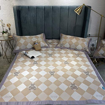 Colchoneta De Seda De Hielo Engrosada Colchoneta Suave Para Dormir De Verano Colchoneta Plegable De Tres Piezas Con Aire Acondicionado Sábana Colchón 