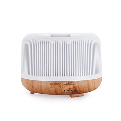 FUNNYBSG Humidificador, Mini humidificador de 300 ml - Difusor de Aroma de Aceite Esencial Hueco con 7 Luces LED de Color - Barra Vertical Difusor de 