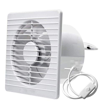CCBUY Ventilación de ruido del ventilador de cristal de ventana de ventilación de tipo Extractor silenciosa y potente de baño Cocina velocidad nominal