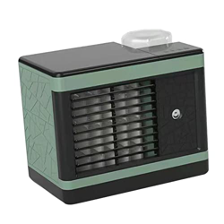 perfk Ventilador de Aire Acondicionado con Luces LED de 7 Colores, Ventilador de Escritorio de 3 Niveles de Velocidad, Ventilador de refrigeración de, en oferta