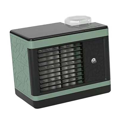 perfk Ventilador de Aire Acondicionado con Luces LED de 7 Colores, Ventilador de Escritorio de 3 Niveles de Velocidad, Ventilador de refrigeración de,