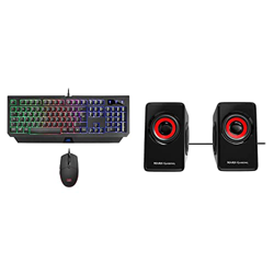 Mars Gaming MCP100ES, Combo Gaming RGB Teclado H Mech y Ratón 3200DPI, Español + MS1, Altavoces 10W, subwoofer, Jack 3.5mm, Pc/Mac/Smartphone/Tablet características