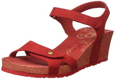 Panama Jack Julia Basics, Sandalia con Pulsera Mujer, Rojo (Rojo B16), 39 EU