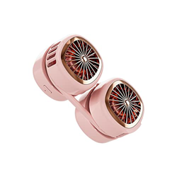 Ventilador de Cuello portátil, Ventilador de Cuello sin Cuchillas Plegable Mejorado, Ventilador de Doble Cuello Ajustable de 4 velocidades for Interio en oferta