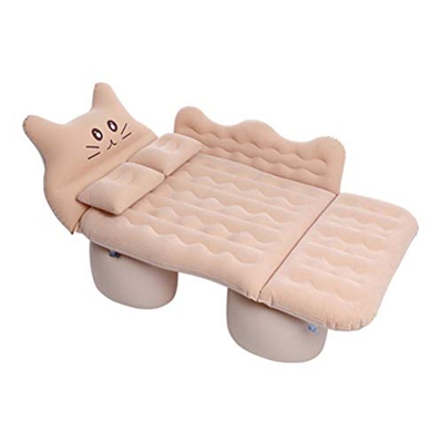 FMOPQ Colchón de Aire Estilo Gatito para Coche, Cama Inflable flocada para Coche, Cama de Viaje, Accesorios para Coche, colchón automático para SUV, M