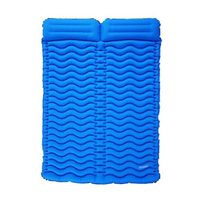 FMOPQ Colchoneta Doble para Dormir para 2 Personas, colchón portátil Ultraligero, colchoneta Inflable para Acampar, Cama para Exteriores con Almohada