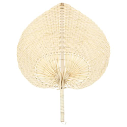 Warmhm Ventilador de Mano de Manejo de Mano Tejido Ventilador de Paja de de Enfriamiento en Forma de Corazón Ventilador de Rockeros de Mano Natural pa en oferta