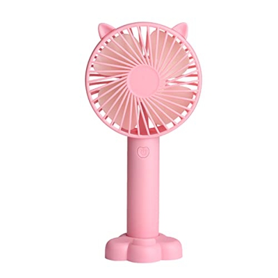 LANRU Mini Ventilador portátil de 3 velocidades, Ventiladores eléctricos Recargables USB Ajustables, 3 Engranajes, Interruptor de Encendido y Apagado,