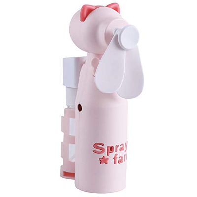 Animales de dibujos animados de mano de aerosol de agua ventilador eléctrico de carga USB humidificación de pulverización de agua pequeño ventilador l