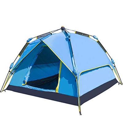 Desconocido Carpa para 3 a 4 Personas Carpa Hidráulica de Doble Capa con Apertura Automática - Ultra Grande para Viajes de Senderismo (Color : Blue, S