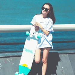 Xinduolei -Skateboard Deck Maple Longboard Adult Scooter de Cuatro Ruedas Teen Brush Street Professional Dance Board Skateboard (Color : G) en oferta