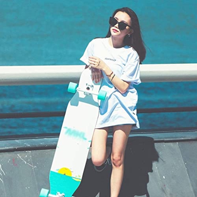 Xinduolei -Skateboard Deck Maple Longboard Adult Scooter de Cuatro Ruedas Teen Brush Street Professional Dance Board Skateboard (Color : G)