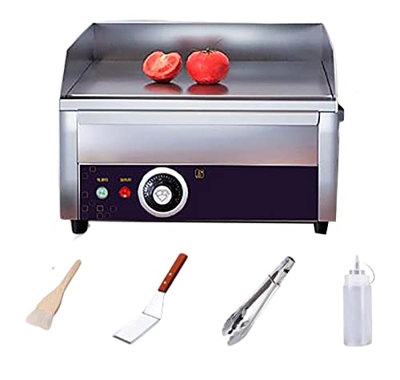 INTHEL Placa de Plancha eléctrica, Placa de Plancha eléctrica en el hogar y la Cocina Placa de Plancha eléctrica Antiadherente Comercial (Revestimient