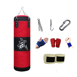 AUTOSwpozo 7 en 1 Bolsa de perforación de Boxeo Conjunto sin Relleno con Cadena Colgante MMA Boxeo Sand Bags Bolsas vacías Punch Speed Formning para M características