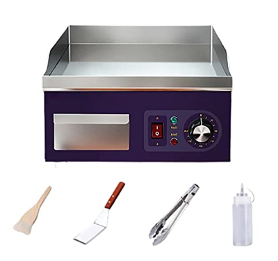 INTHEL Parrilla de Cocina de Placa Caliente de Acero Inoxidable eficiente, Placa de Plancha eléctrica Antiadherente para Tortilla de Barbacoa casera C