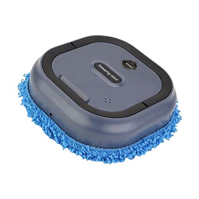 F Fityle Smart Robot Mop Robot Aspirador de trapeador húmedo y seco para Limpieza de Pisos Duros, Azul Negro