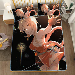 ACOSDARY Impacto de Genshin: Yoimiya noche luz de fuego Colchón, Microfibras de impresión 3D Alfombrilla de seda de hielo de anime, almohadilla de enf en oferta